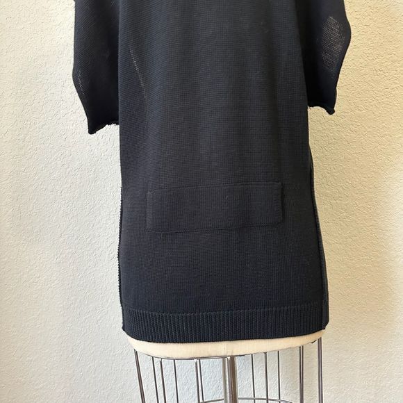 BROCHU WALKER Short Sleeve Knit Open Front Cardigan in Black #S210508 - Picture 6 of 10